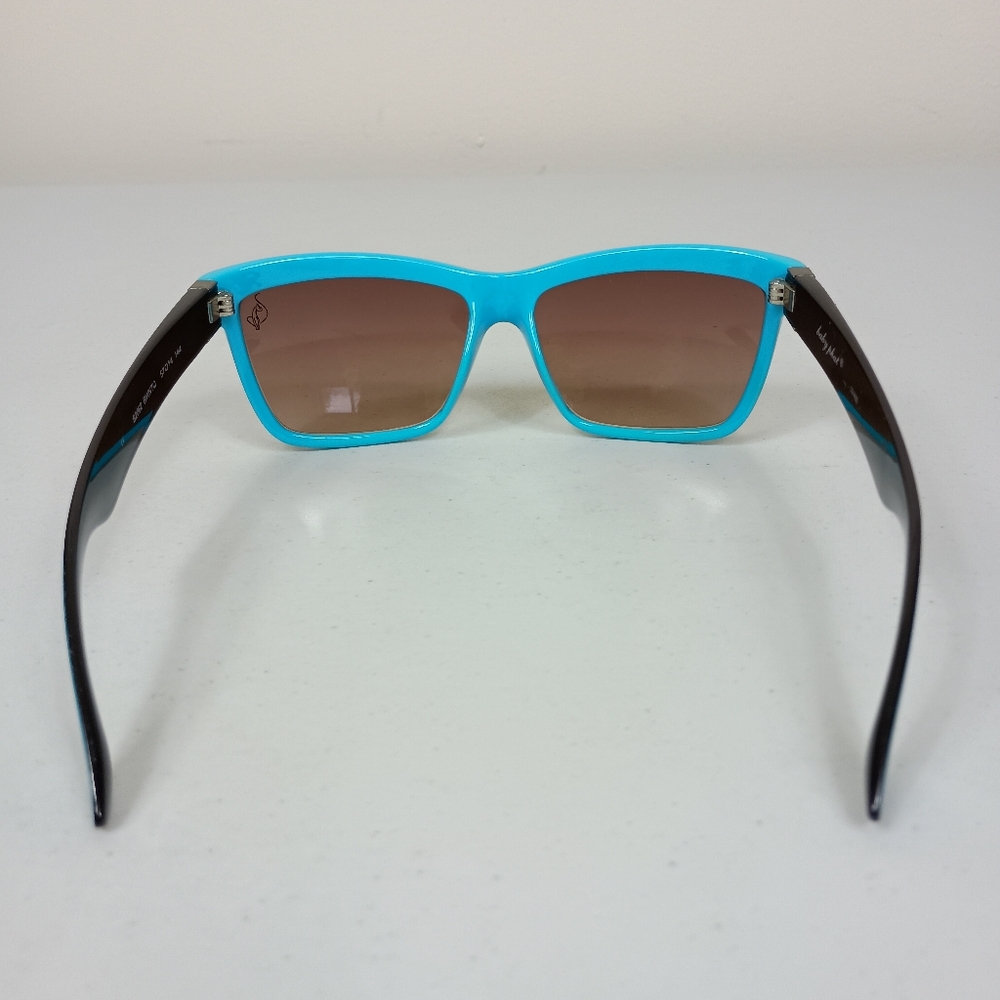 Vintage Y2K Baby Phat Sunglasses Turquoise Dark Brown Cat Logo B2062 UV400 - Picture 4 of 15